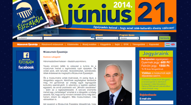 Nem tudok jó programajánlót írni, pedig ma van a Múzeumok Éjszakája