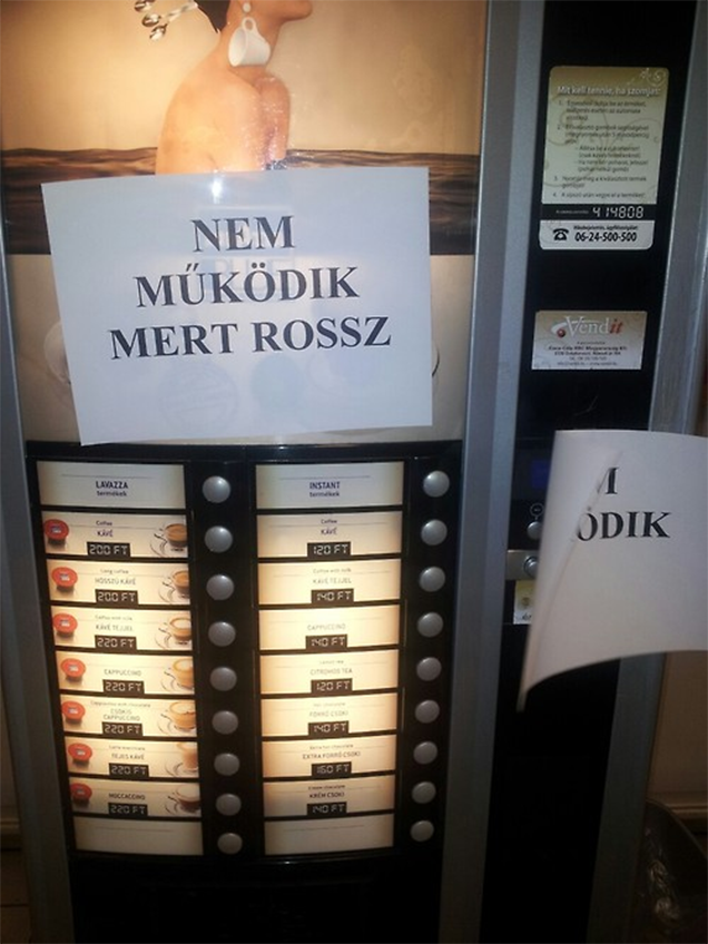 Tudod, miért nem működik ez a kávégép?