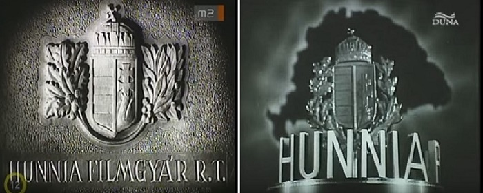 Változó idők - változó emblémák: a Hunnia filmgyáré 1939-ben, majd az 1940-es években.