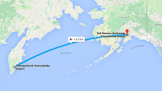 Illustration for article titled Alaszkából átrepülni Kamcsatkába drága, körülményes, viszont gyönyörű