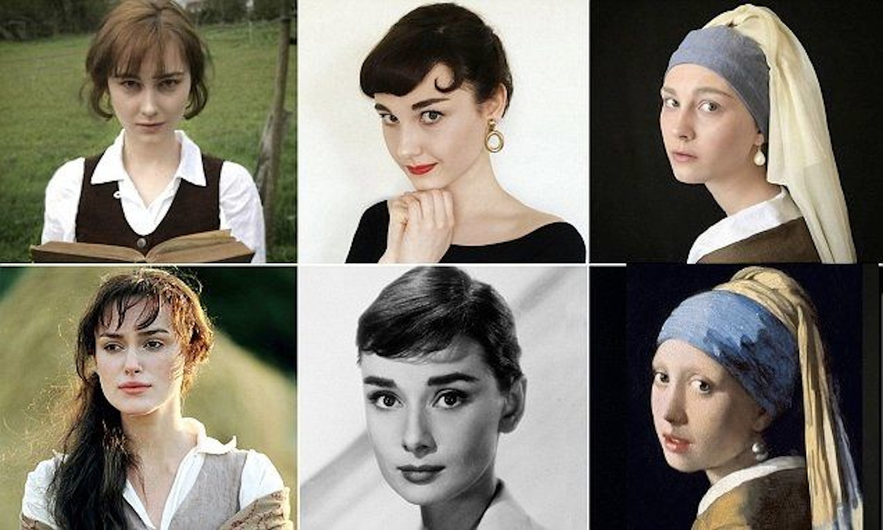 A legszebb színésznők arcát váltogatja a belga lány, és a nagy filmek felejthetetlen maszkjai!