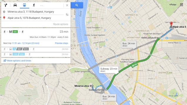 A négyes metrót már a Google is vágja
