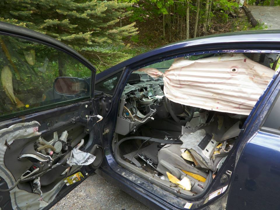 Illustration for article titled Ennyi marad egy autóból, ha beleül egy medve