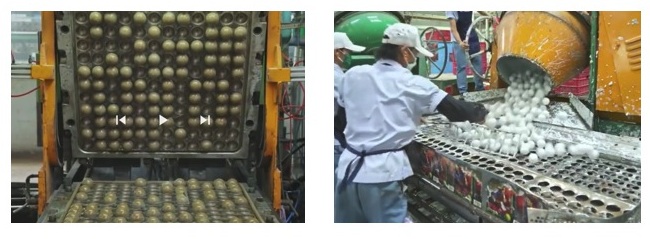 Illustration for article titled Elképesztő High-Tech teniszlabda gyár. Videók: profiterol és teniszlabda receptek!