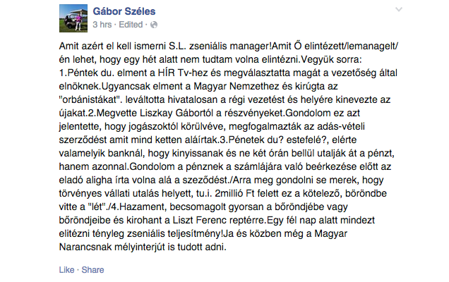 Ha Simicskának egy csöpp esze maradt, aligha fog hazajönni