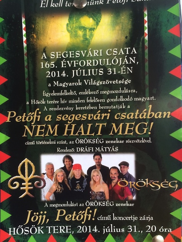 Ma a Hősök terén kiderül, hogy Petőfi nem halt meg a csatában