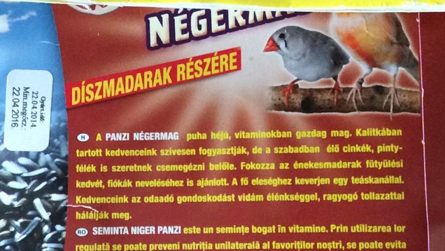 Illustration for article titled Négermagot szereztem a madaraimnak