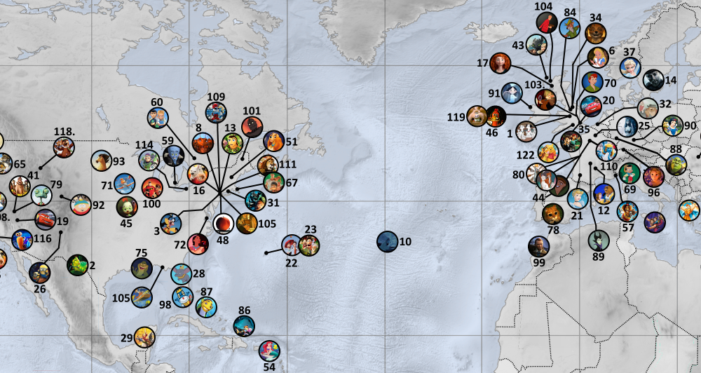 Összeszedték, hogy hol játszódnak a leghíresebb animációs filmek