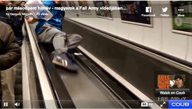 Ha magyar vagy, úgy lehetsz világhírű, ha idiótán elesel