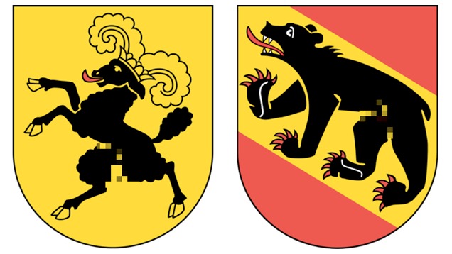 Állati péniszek díszítik Svájc címereit