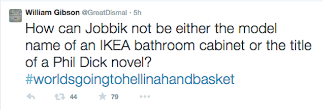 William Gibson is reagált a Jobbik győzelmére