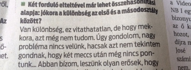 Máris megvan a nap nyilatkozója