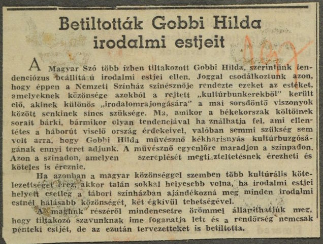 Illustration for article titled Halálos tavasz 45 – Gobbi Hilda története