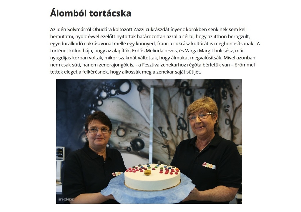 Illustration for article titled ZAZZI cukrászda és a Fesztiválzenekar közös fellépése