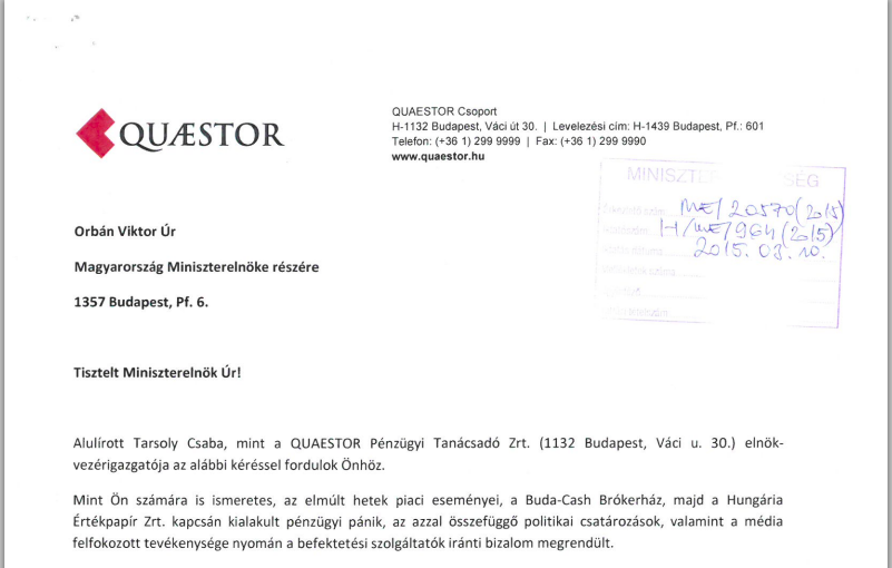 Tarsoly Csaba levele Orbán Viktorhoz – elemzés