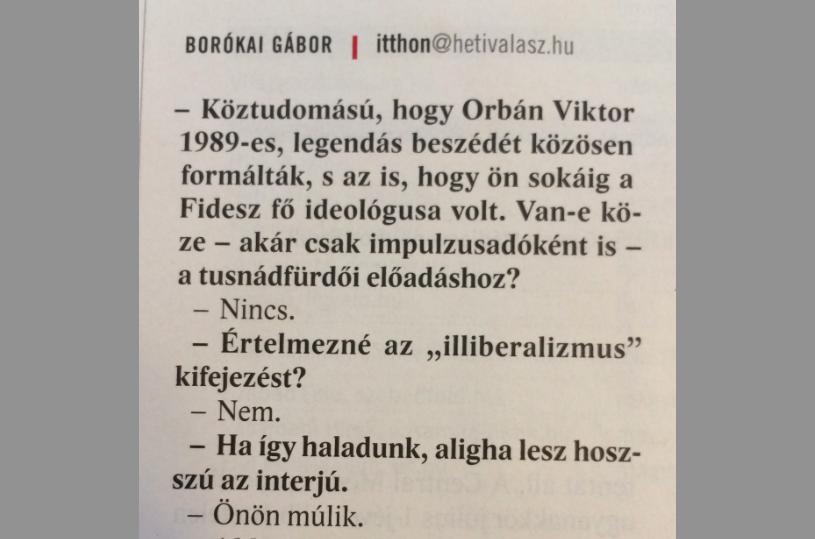 Ez lehetett volna a világ legjobb Kövér-interjúja