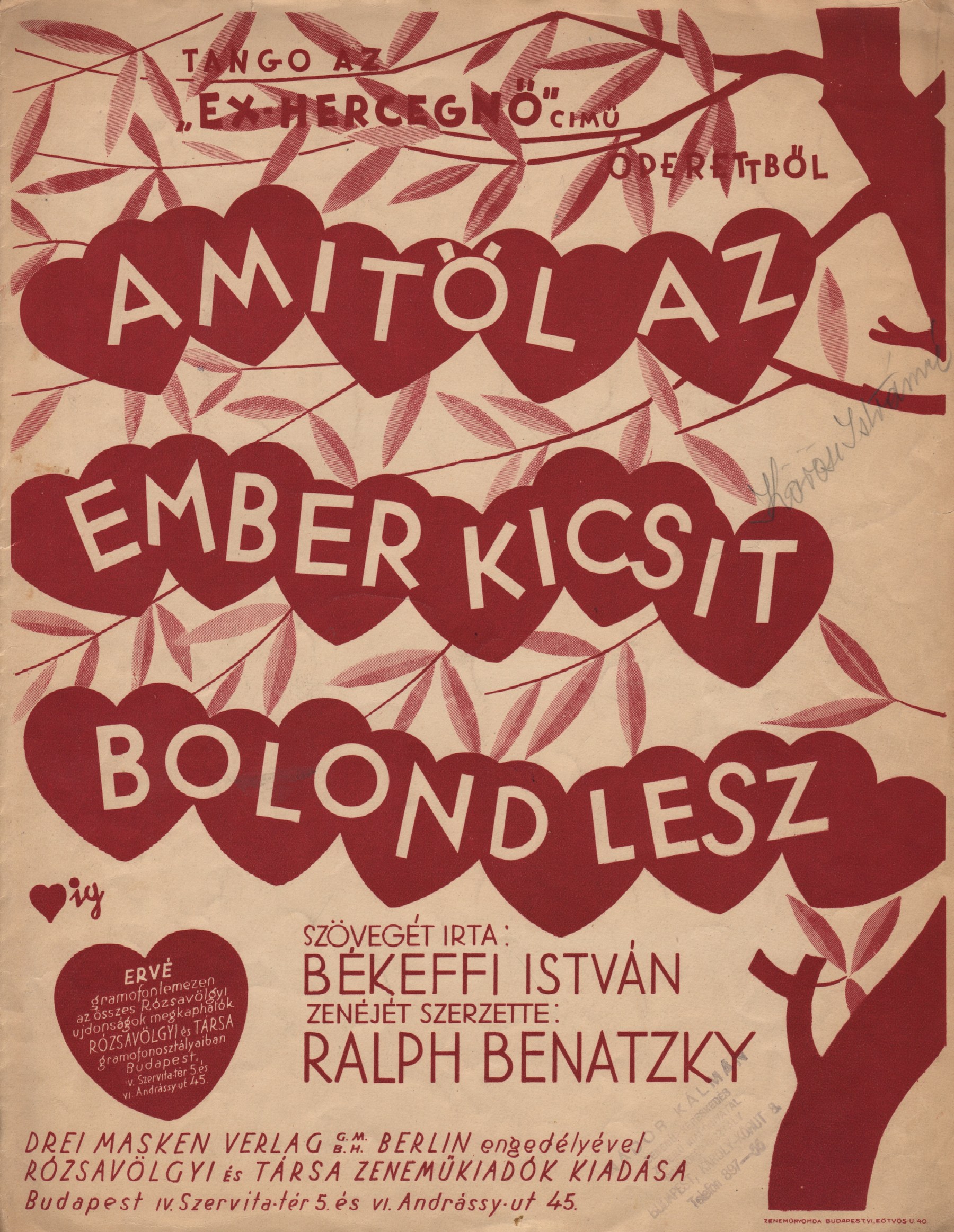 Illustration for article titled Miért szomorú, kisasszony? – csodás kottacímlapok a XX. század elejéről