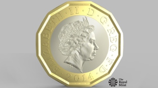 Szögletes lesz a brit egyfontos érme