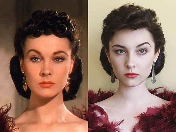 Illustration for article titled A legszebb színésznők arcát váltogatja a belga lány, és a nagy filmek felejthetetlen maszkjai!