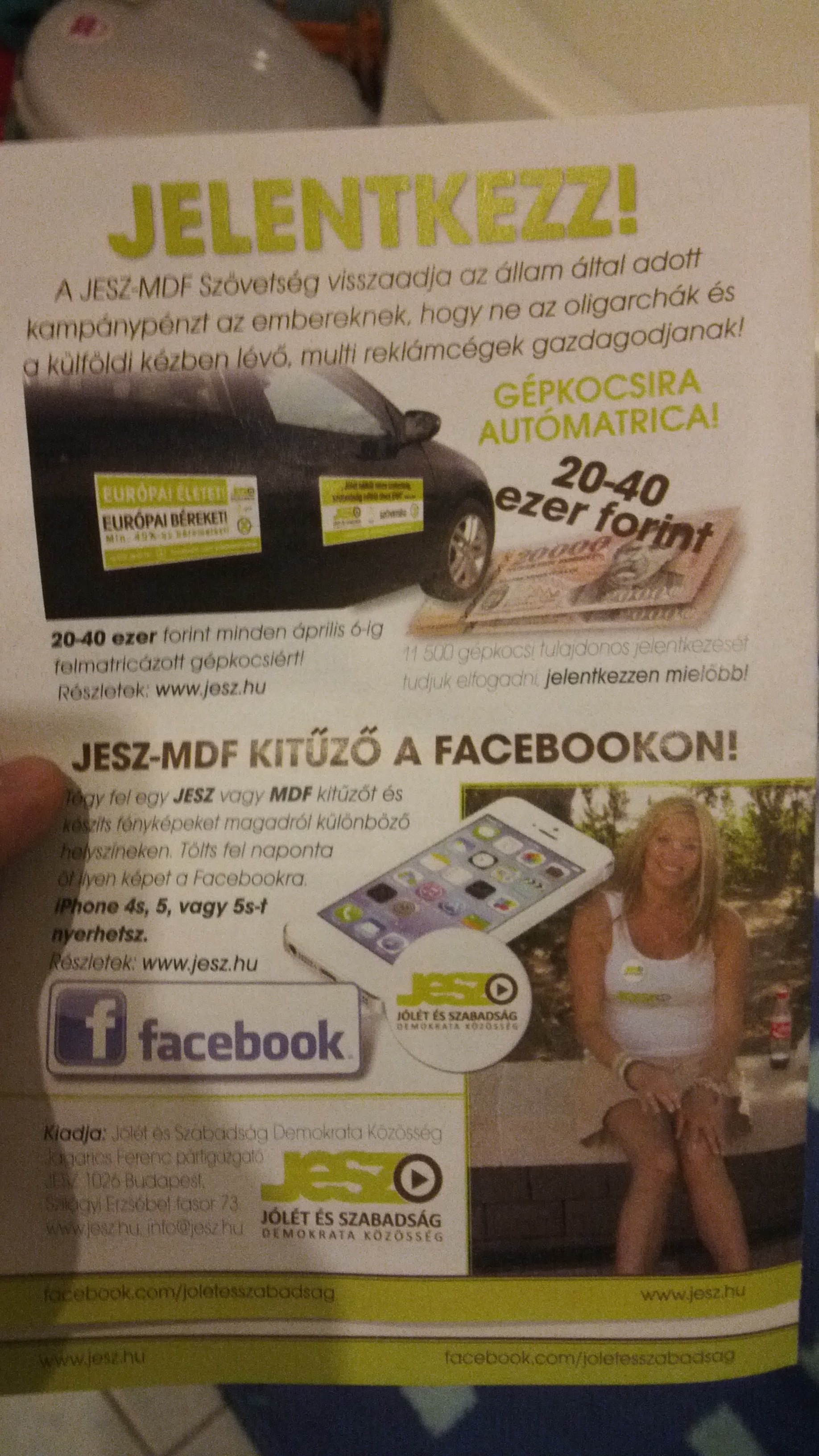 Il Ferro-matrica-stílusban kampányol az MDF-ből lett viccpárt