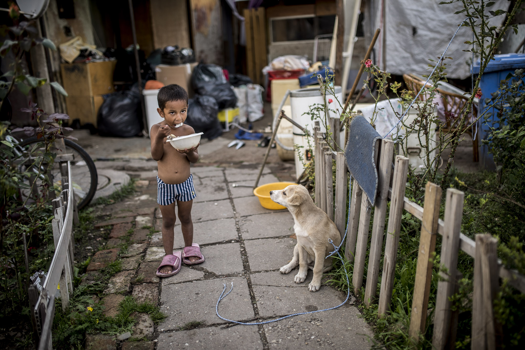 Illustration for article titled Itt egy őrült erős képriport egy roma család költöztetéséről