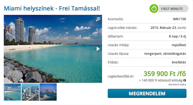 Még mindig megkaphatjátok Frei Tamást félmillóért, bolondnak is megéri