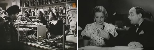 1. Juhász József és Kiss Manyi az “Egy tál lencse” c. filmben. 2. Perczel Zita, Kabos Gyula a “Meseautó” c. filmben: “Egy a párna, egy a részvény. Egy lehellet, egy a részvény.”