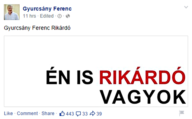 Ahol rikárdóznak, ott Gyurcsány Ferenc is Rikárdó
