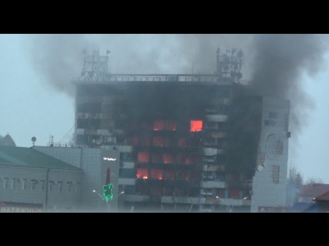 Nem sok maradt a Sajtó Házából Groznijban
