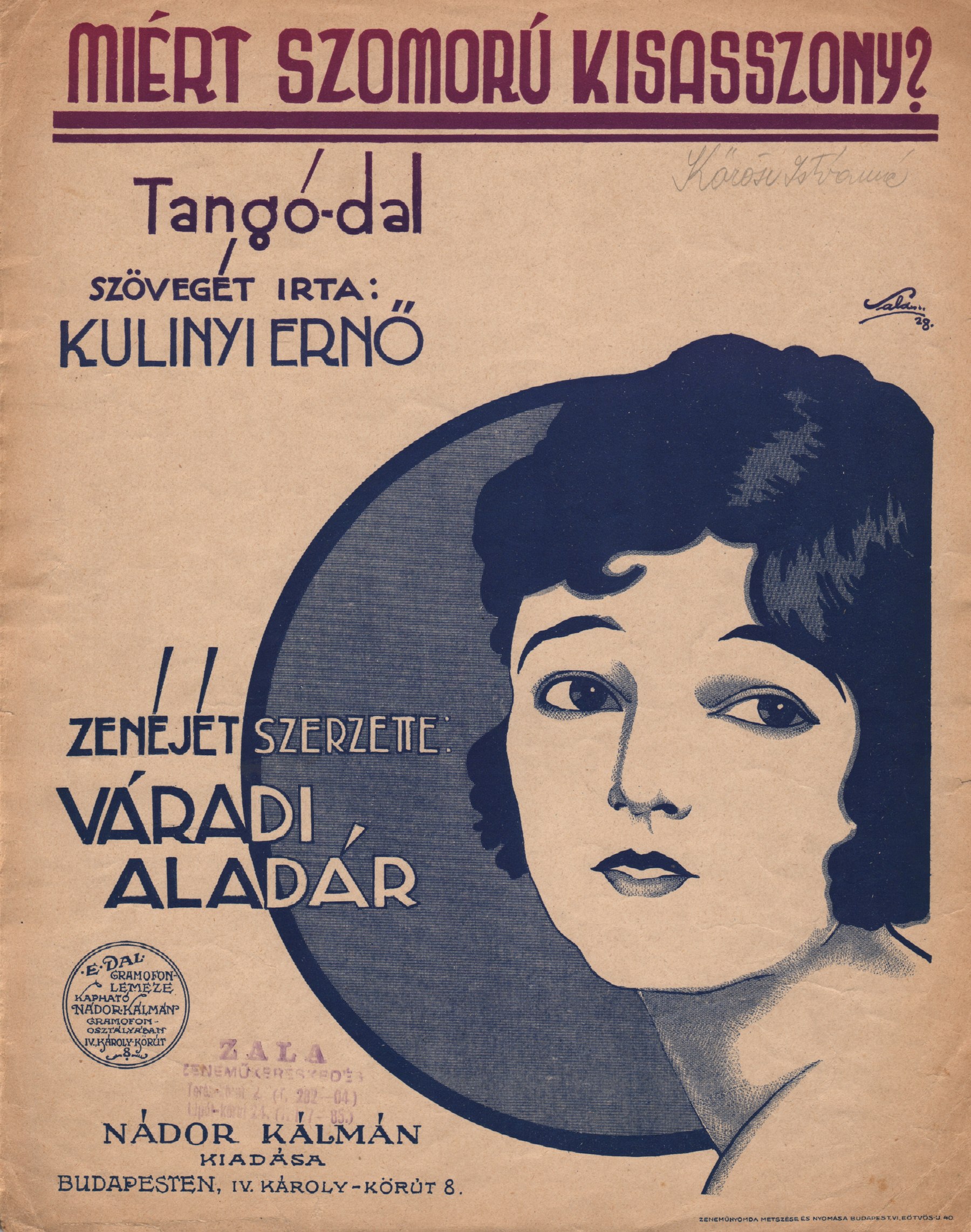 Illustration for article titled Miért szomorú, kisasszony? – csodás kottacímlapok a XX. század elejéről