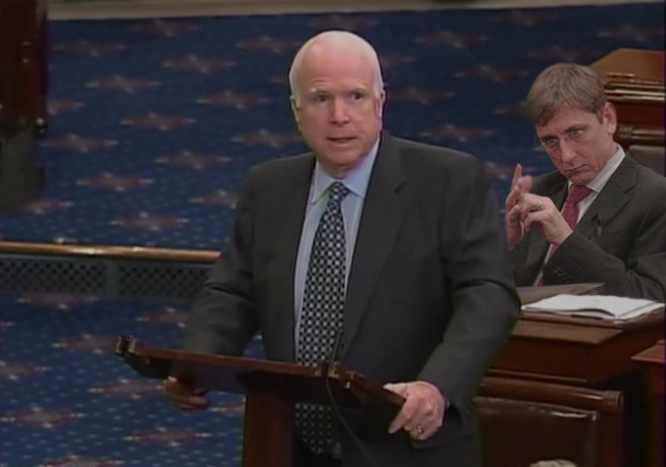 Ha valaki nem tudná, kinek a kottájából játszik McCain