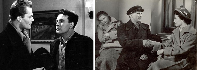 1. Darvas Iván a bíró szerepében, Szirtes Ádám sofőrként. 2. Tanúk a tárgyalóterem előtt: alszik Máthé Erzsi, beszélget Rajz János és Sütő Irén.