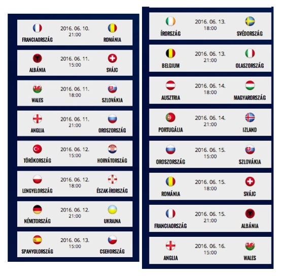 Illustration for article titled A futball EB csoportmeccsek teljes programja és a nyertesek esélyszorzói.