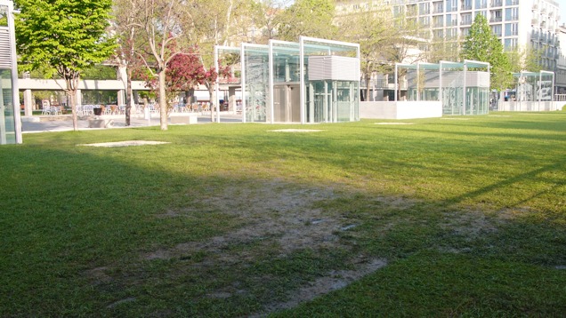 Egy hétig bírta az Erzsébet téren a fű