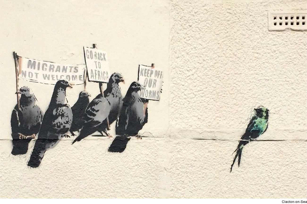 Rasszizmus miatt távolítottak el egy új Banksy-festményt
