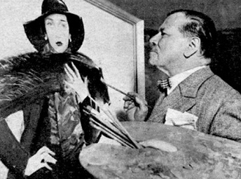 Vaszary János munka közben.