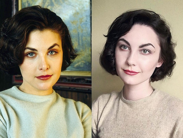 Illustration for article titled A legszebb színésznők arcát váltogatja a belga lány, és a nagy filmek felejthetetlen maszkjai!