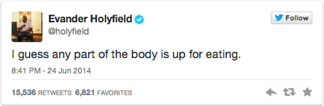 Evander Holyfield egy twittel maxolta ki a Suarez-sztorit