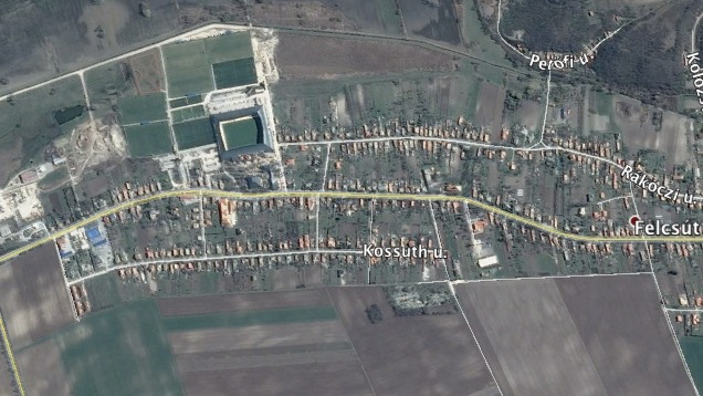 Az űrből is látszik a felcsúti stadion