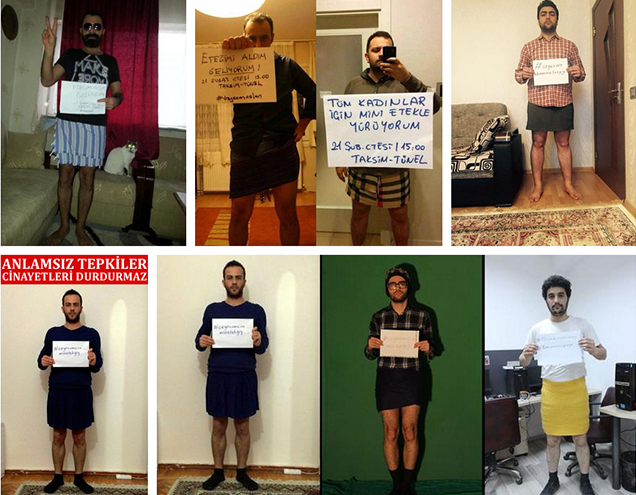 Török és azeri férfiak is tüntetnek miniszoknyával a nemi erőszak ellen