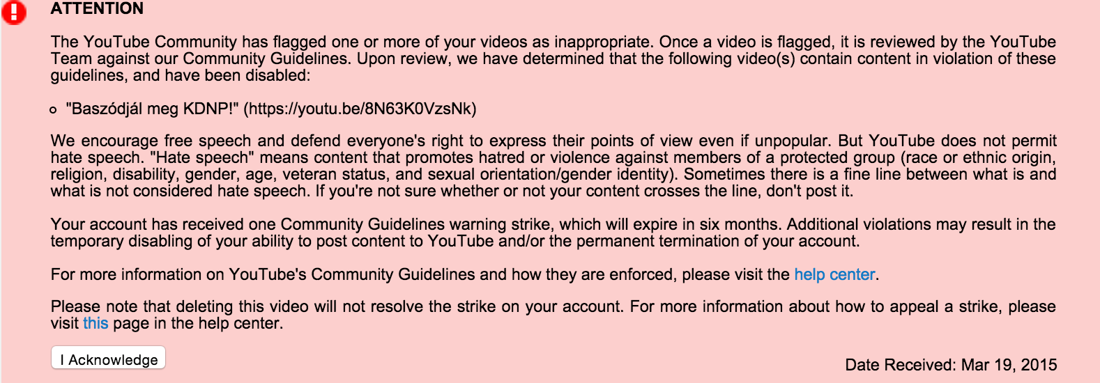 Illustration for article titled Letiltotta a YouTube a KDNP-pofozó dalt