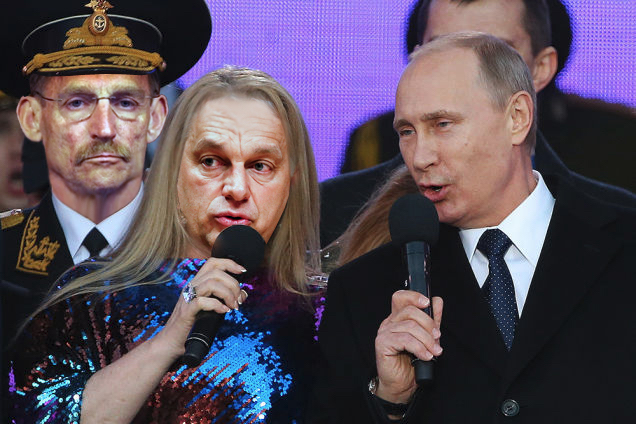 Így énekelt Orbán Viktor Vlagyimir Putyin jobbján Moszkvában