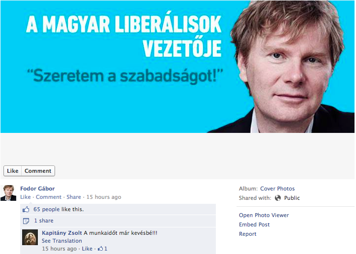 Illustration for article titled Freudi elszólás Fodor Gábor kampányposzterén