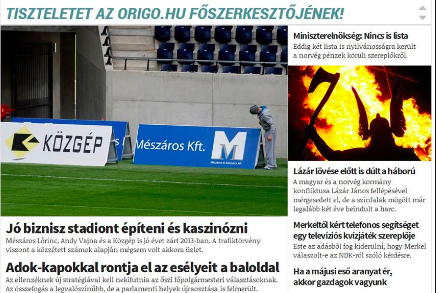 Ma délután szolidaritásmenet lesz az Origóért