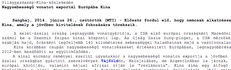 Igazi magyar hírügynökséggé vált az MTI, Thaiföldből Tájföld lett